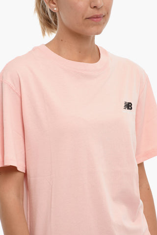 T-Shirt Girocollo con Logo Ricamato