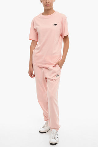 T-Shirt Girocollo con Logo Ricamato