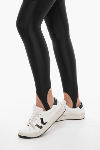 Stretch Fabric Stirrup Jumpsuit with Zip Closure