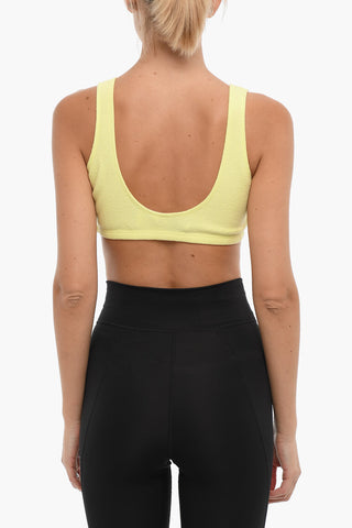 Crop Top Sportivo con Interno in Pile 