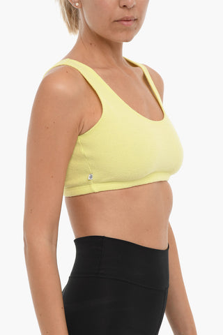 Crop Top Sportivo con Interno in Pile 