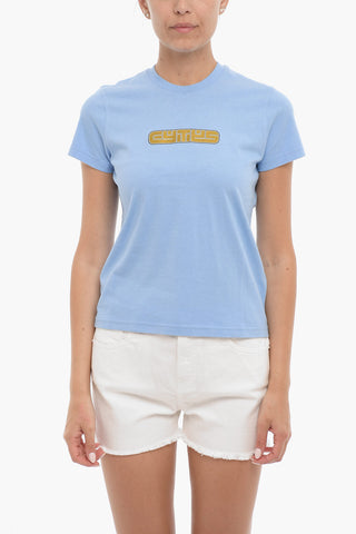 Crew-neck EDEN T-Shirt with Printed Contrasting Logo