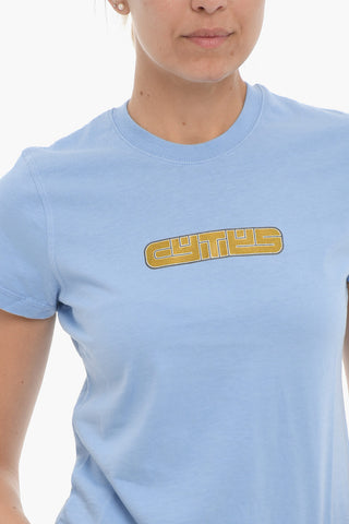 Crew-neck EDEN T-Shirt with Printed Contrasting Logo