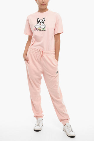 Joggers in Tinta unita a 3 Tasche con Ricamo Logo