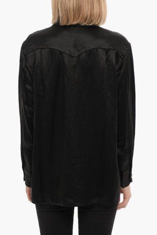 Shiny Fabric ELIAS Shirt With Snaps Buttons