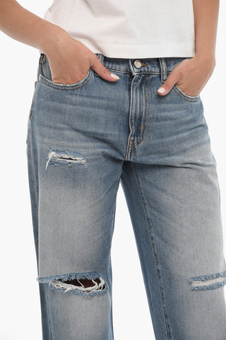 LOVE Faded Effect Wide Jeans with rips 21cm