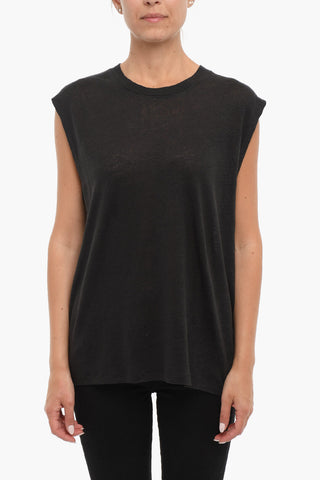 Top Oversized LANKA Girocollo in Tinta Unita