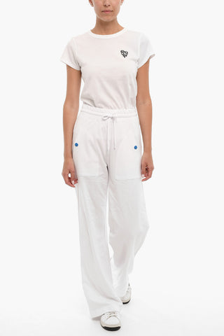LOVE Flare Pants with Maxi Pockets and Colored Buttons