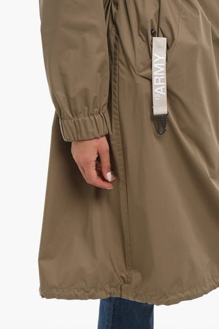 ARMY Waterproof Coat with Belt and patch Logo