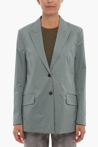side vents peak lapel 2-button blazer