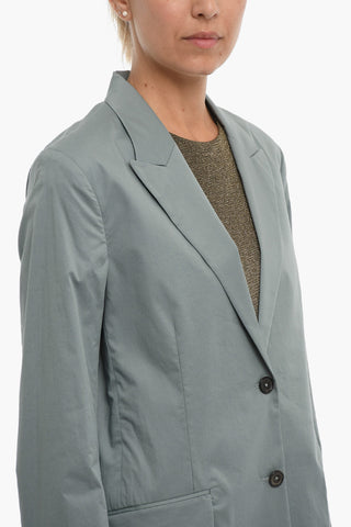 side vents peak lapel 2-button blazer