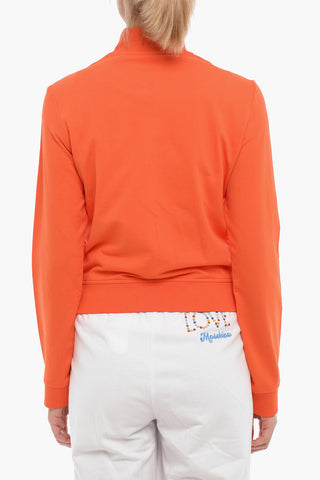 LOVE Mock Neck Sweatshirt with Decorative Logo