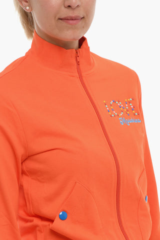 LOVE Felpa Mock con Decorazione Logo