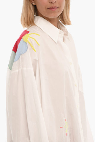 Embroidered MY DRESS Shirtdress with Breast Pocket
