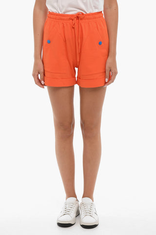 LOVE Shorts with Maxi Pockets and Decorative Logo