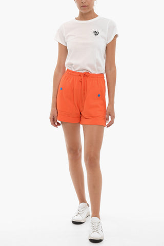 LOVE Shorts with Maxi Pockets and Decorative Logo