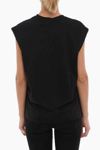 Solid color PORTER Crew-Neck T-shirt with Padded Straps