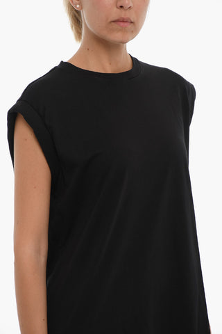 Solid color PORTER Crew-Neck T-shirt with Padded Straps