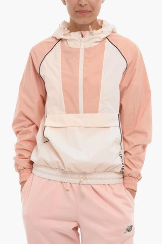 Two-Tone Anorak Jacket with Hood