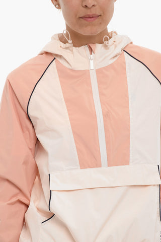 Two-Tone Anorak Jacket with Hood