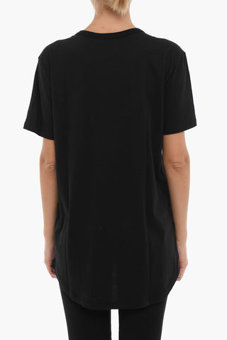 Oversize Crew-neck T-shirt with Print Lettering