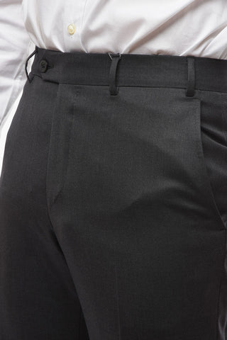 Virgin Wool Trousers with Belt Loops