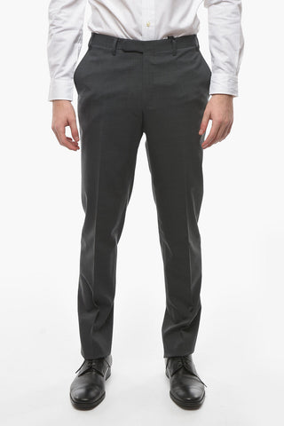 CC COLLECTION Stretch Wool REFINED Pants with Hidden Fastening