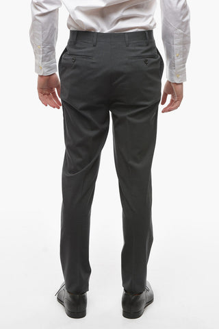 CC COLLECTION Stretch Wool REFINED Pants with Hidden Fastening
