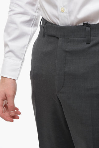 CC COLLECTION Stretch Wool REFINED Pants with Hidden Fastening