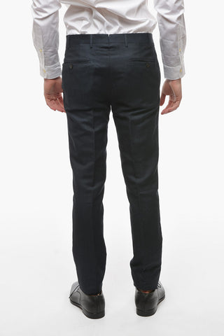 Pantaloni in Misto Lino ACADEMY con Tasche a Filo