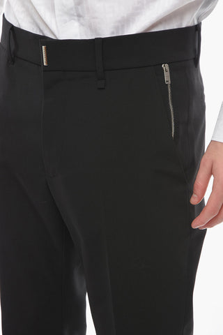 CHITO Pantaloni in Lana a Una Pince con Gamba Diritta