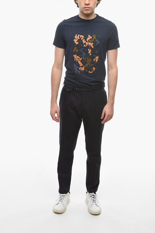 Virgin Wool and Cotton Smooth Fit RAVAL Single Pleat Pants