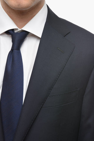 Extrafine-virgin-wool LEADER Suit with Notch Lapel