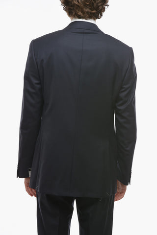 Extrafine-virgin-wool LEADER Suit with Notch Lapel