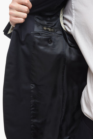 Extrafine-virgin-wool LEADER Suit with Notch Lapel