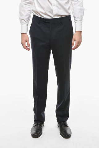 Extrafine-virgin-wool LEADER Suit with Notch Lapel