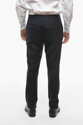 Extrafine-virgin-wool LEADER Suit with Notch Lapel
