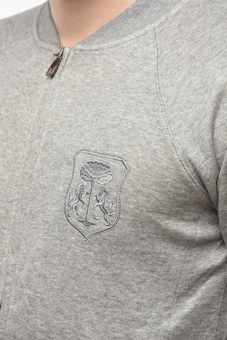 ID COLLECTION Zip-up BONINA Sweatshirt with Embroidered Emblem
