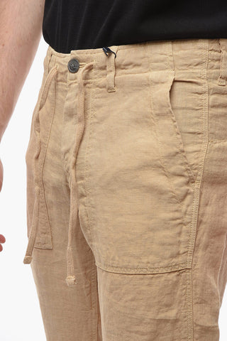 Pantaloni in Lino a 4 Tasche