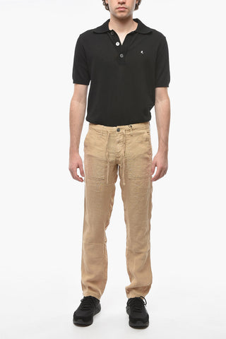 Pantaloni in Lino a 4 Tasche