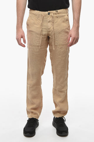 Pantaloni in Lino a 4 Tasche