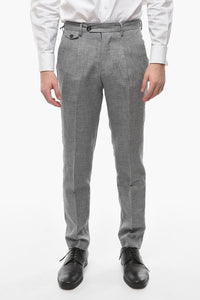 Single-Pleat Trousers RAVAL in Pied-de-Poule Pattern with Pocket