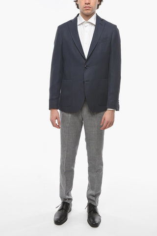 Notch Lapel MOLVENA Silk and Linen Blazer