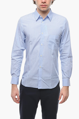 SHIRT Cotton Shirt with Candy Striped Pattern and Chest Pocket