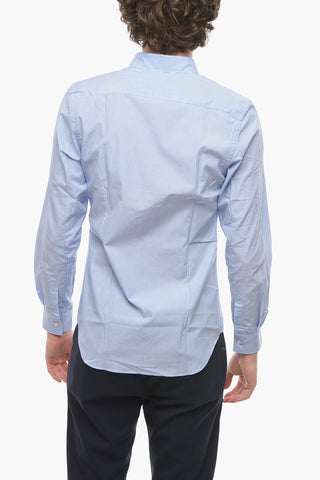 SHIRT Cotton Shirt with Candy Striped Pattern and Chest Pocket