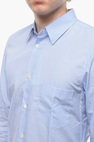 SHIRT Cotton Shirt with Candy Striped Pattern and Chest Pocket