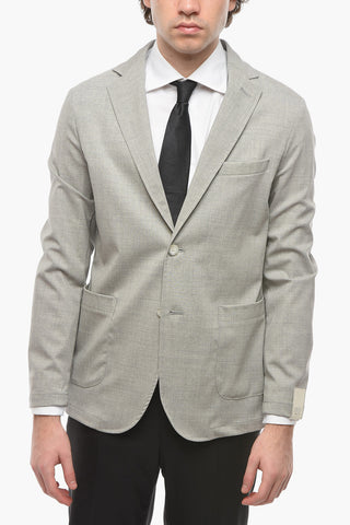virgin wool notch lapel CHELSEA 2-button blazer