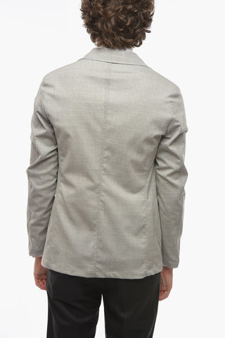 virgin wool notch lapel CHELSEA 2-button blazer