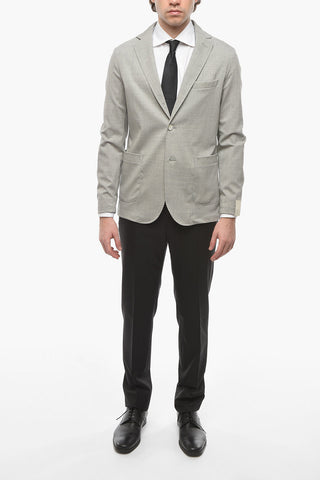 virgin wool notch lapel CHELSEA 2-button blazer