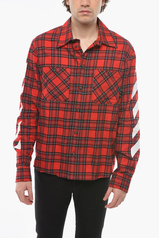 Plaid Check DIAG Cotton Flannel Shirt